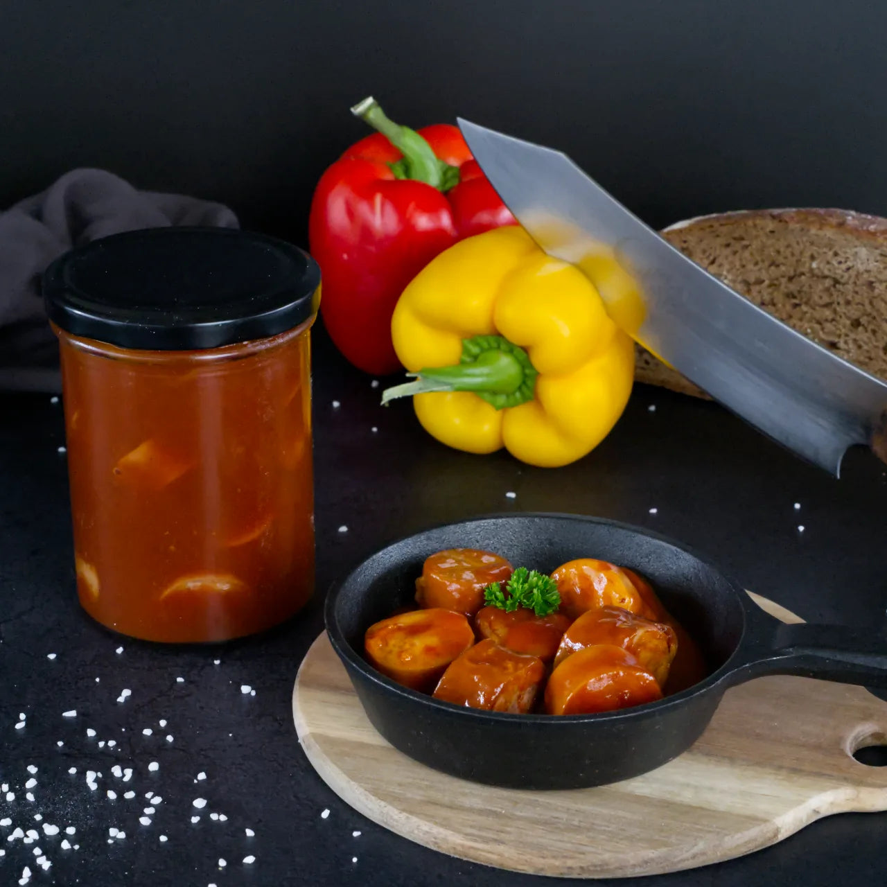 Currywurst im Glas