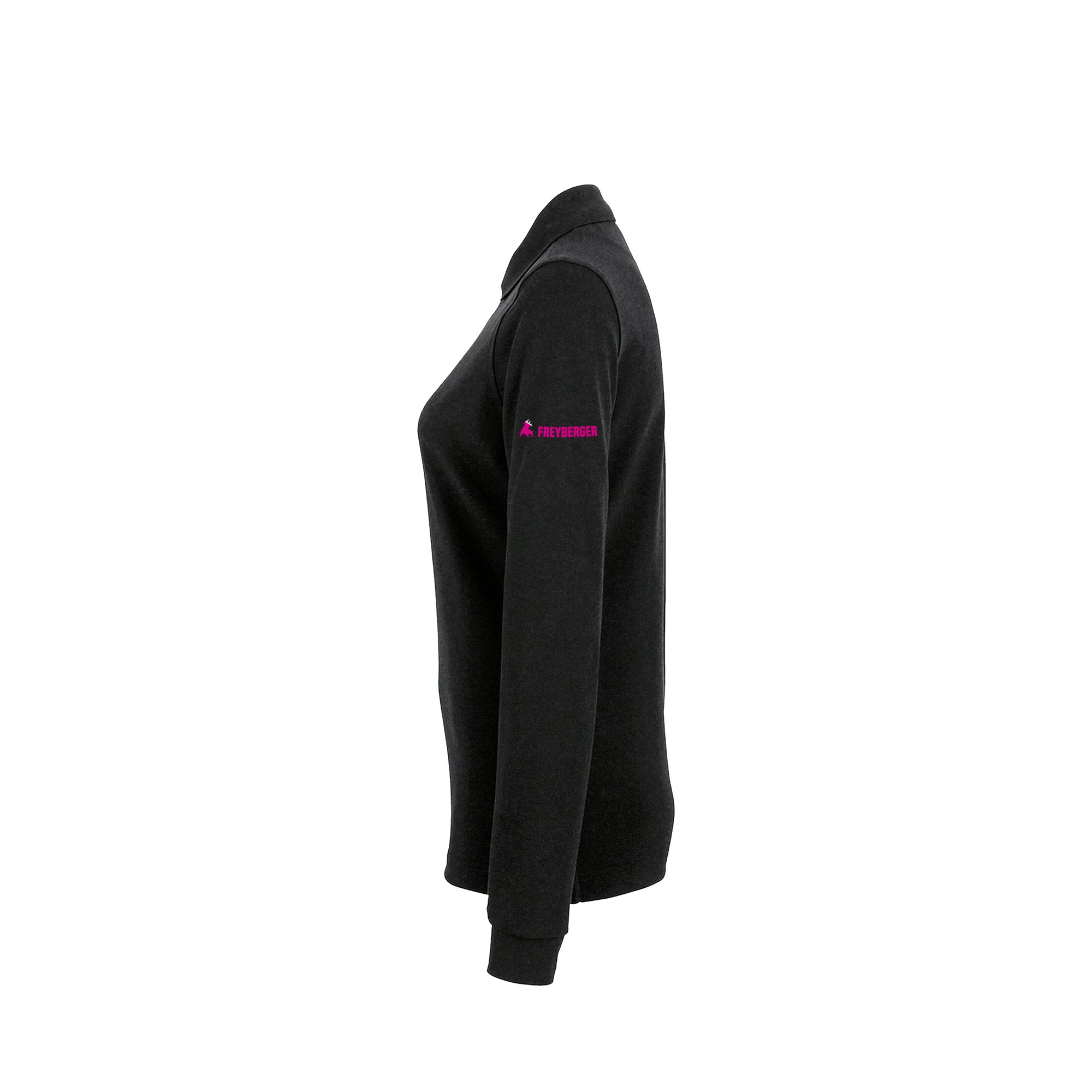 polo shirt damen langarm schwarz Damen Polo lang schwarz Seite - natürlich von Freyberger