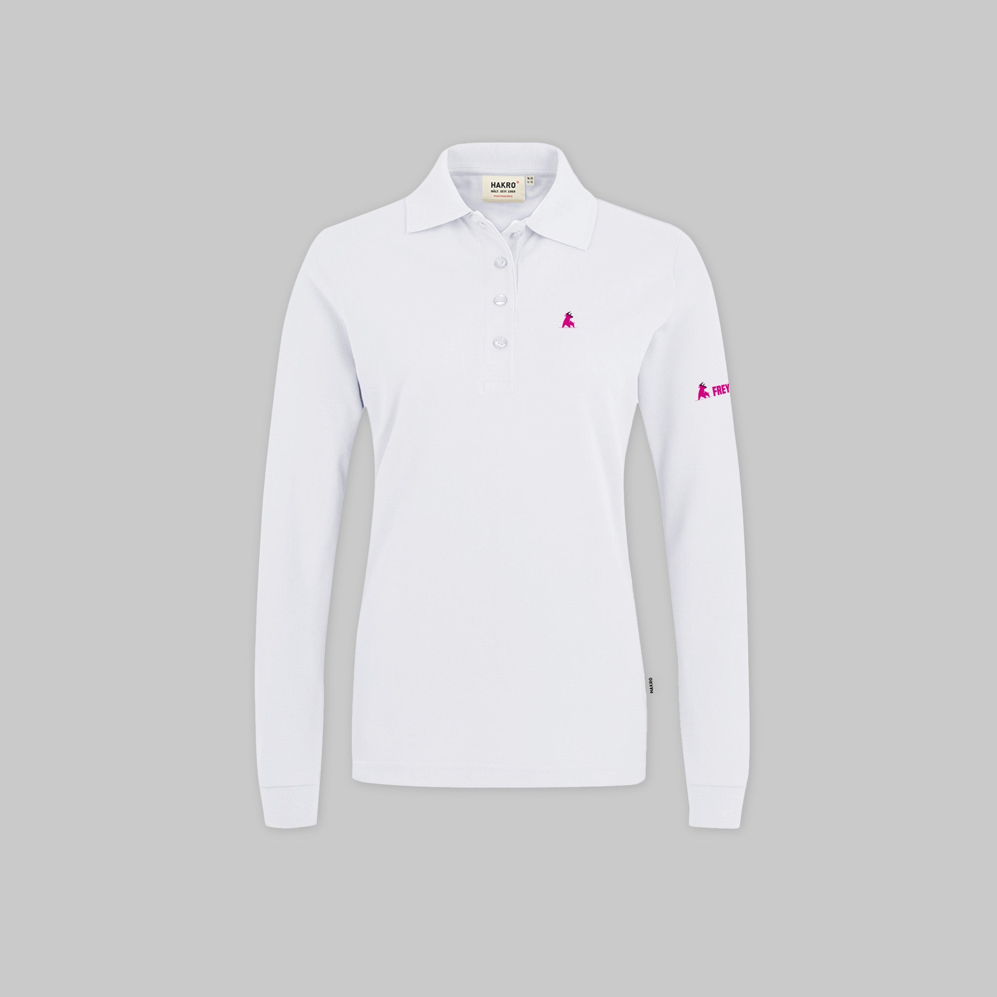 polo shirt damen langarm weiss Damen Polo lang weiss Vorne - natürlich von Freyberger