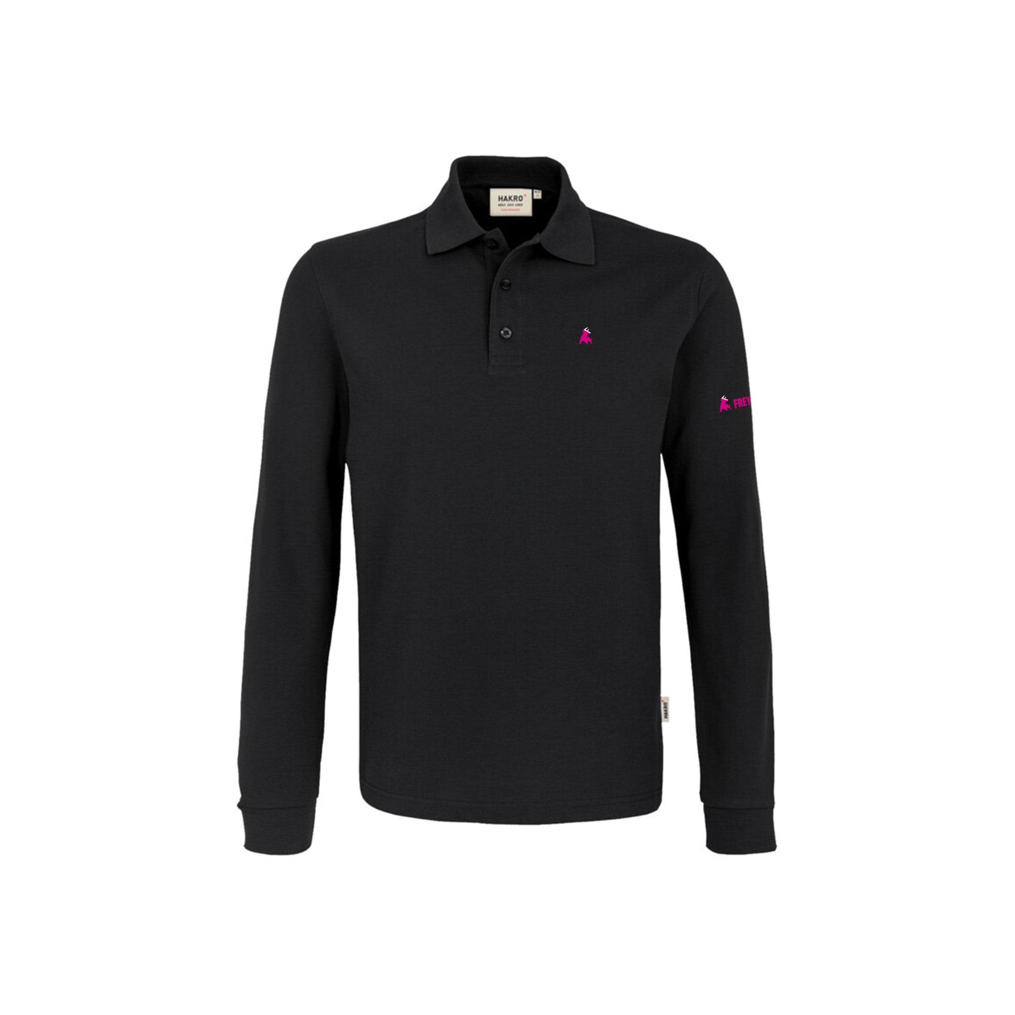 polo shirt herren langarm schwarz Herren Polo lang schwarz Vorne - natürlich von Freyberger