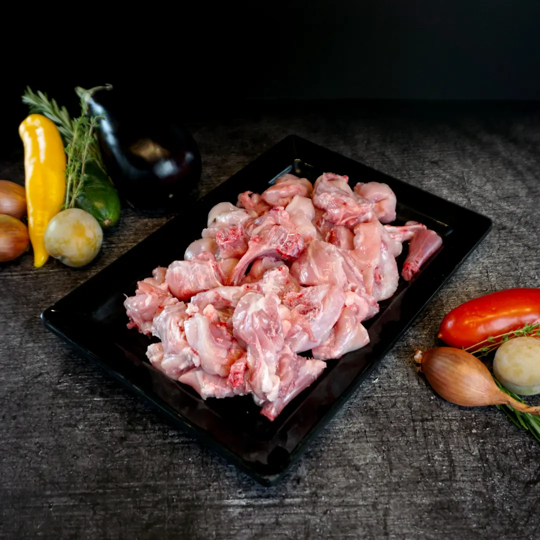 kaninchen ein ganzes Kaninchen gesaegt fuer Paella - natürlich von Freyberger