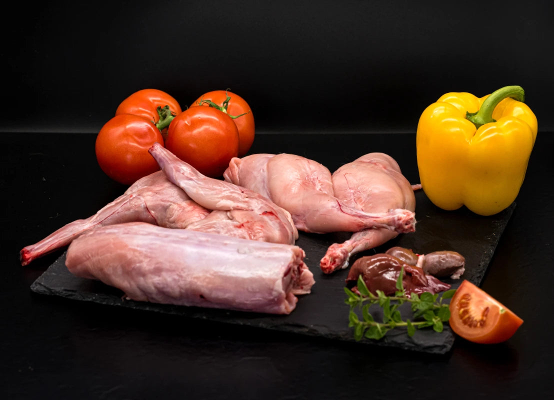 kaninchen ein ganzes KaninchenzerlegtfurPaella - natürlich von Freyberger