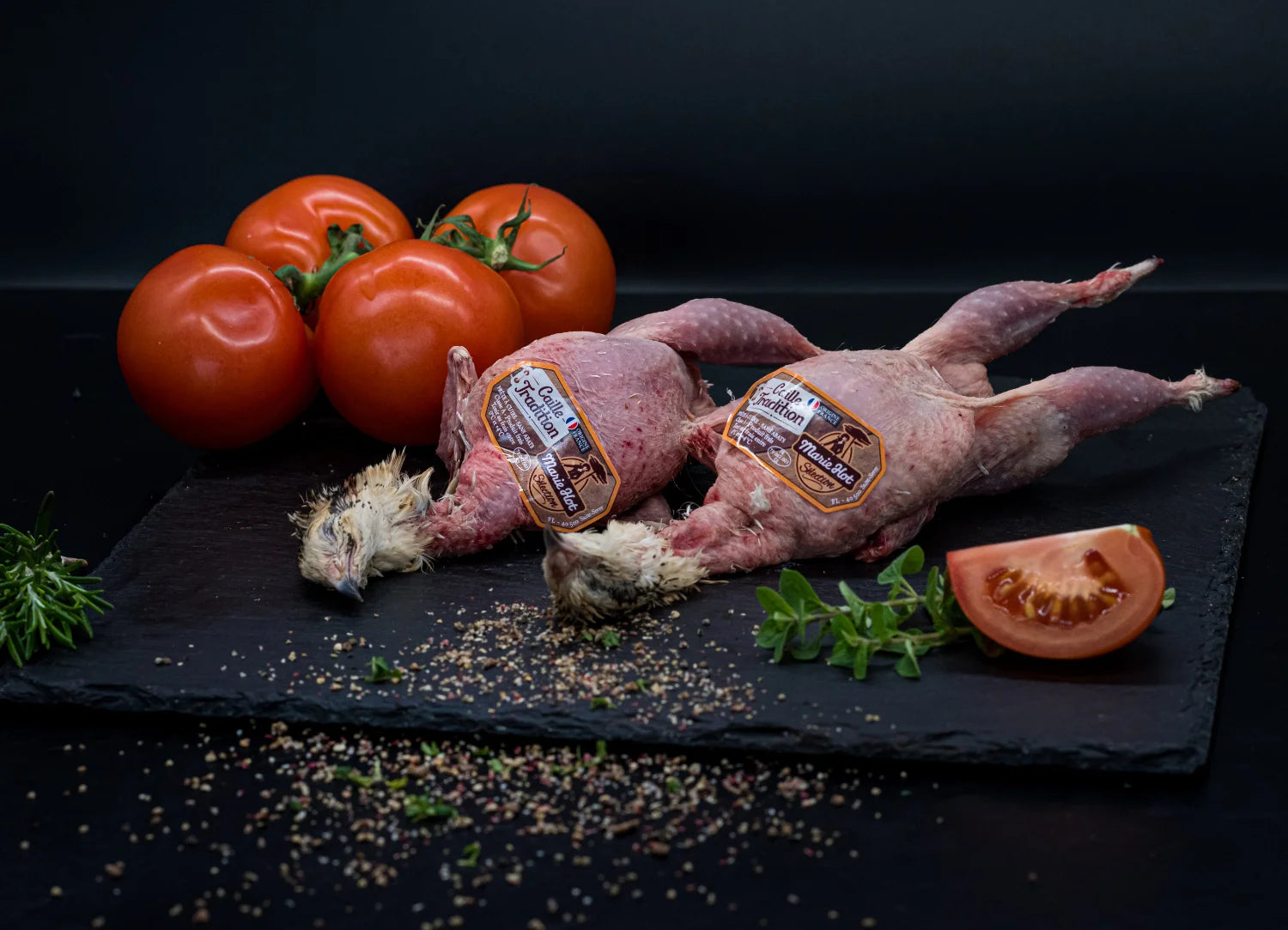 wachteln mit kopf label rouge - natürlich von Freyberger