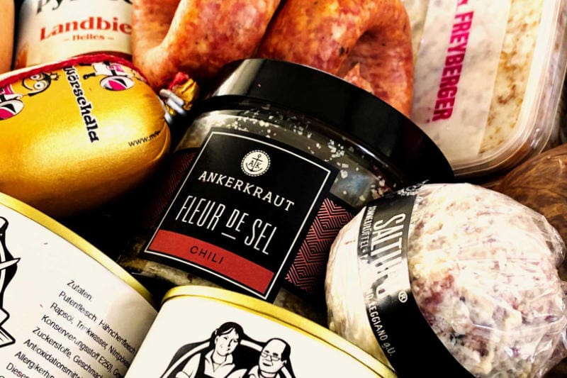 freybergers geschenkkorb 19 Hausgemacht Geschenkkorb Landbier - natürlich von Freyberger