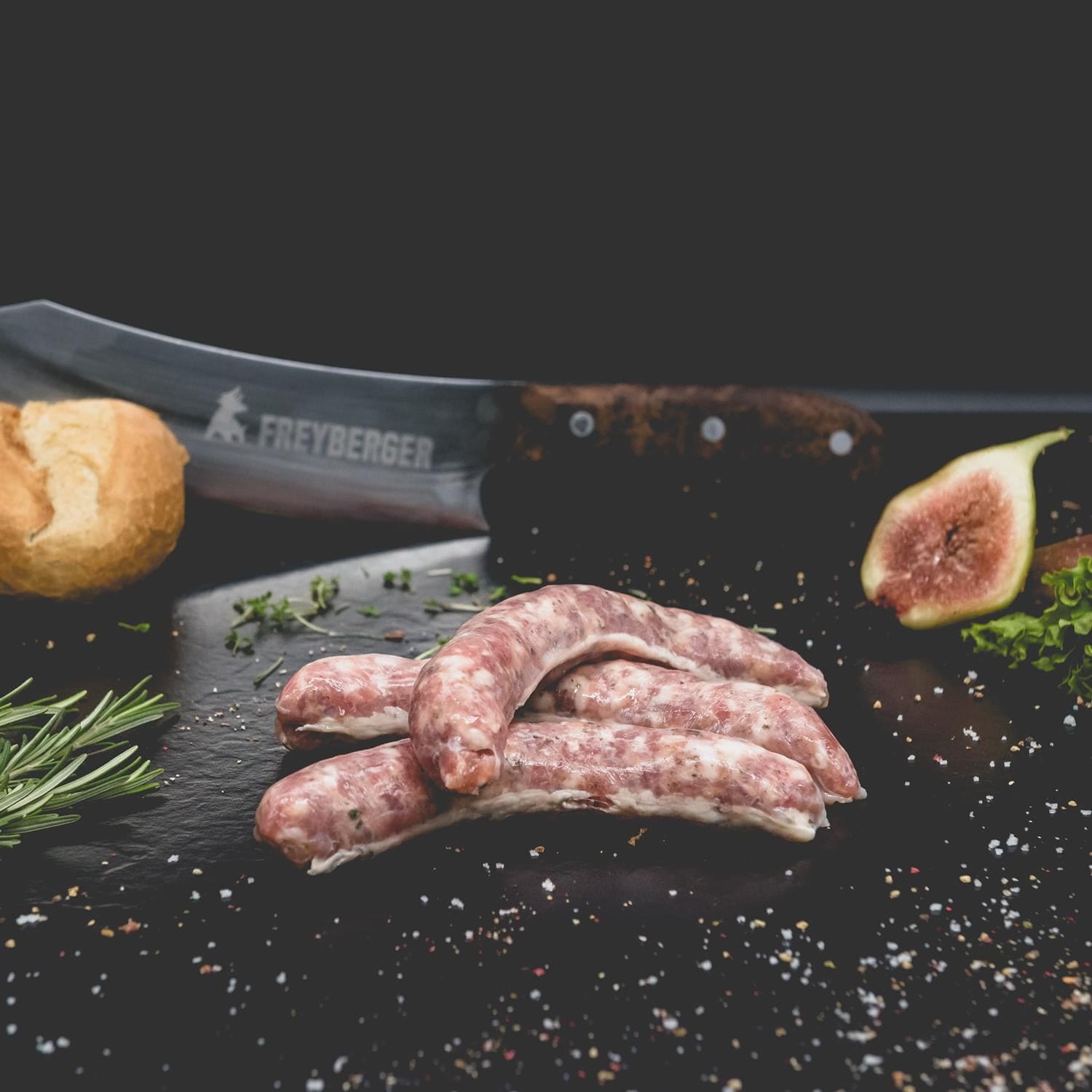 grobe fraenkische bratwurst - natürlich von Freyberger