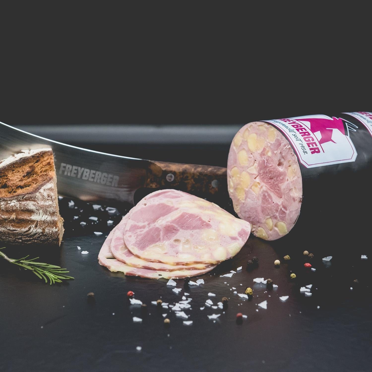 schinkenwurst mit kaese - natürlich von Freyberger