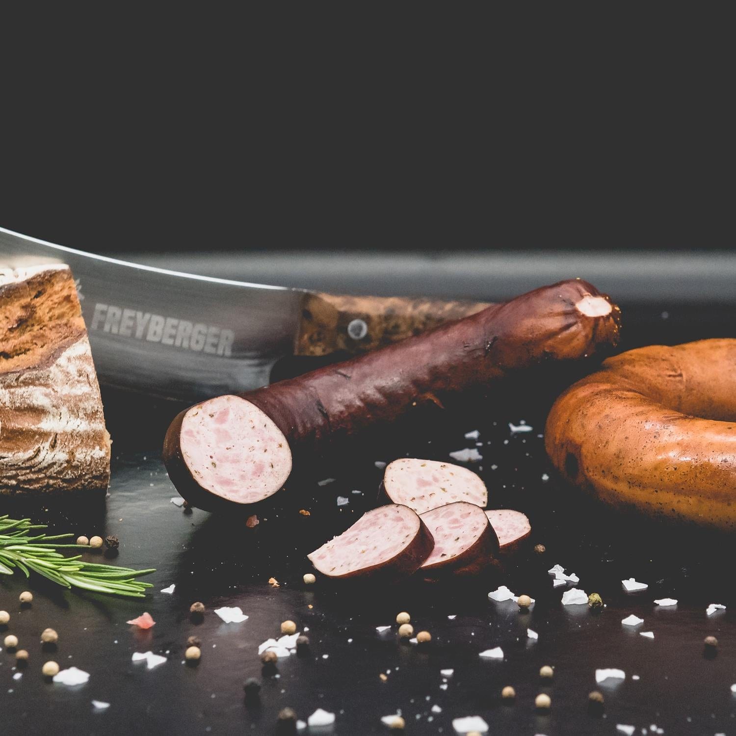 freybergers original hausmacher nuernberger stadtwurst kaufen stadtwurst schwarz geraeuchert - natürlich von Freyberger