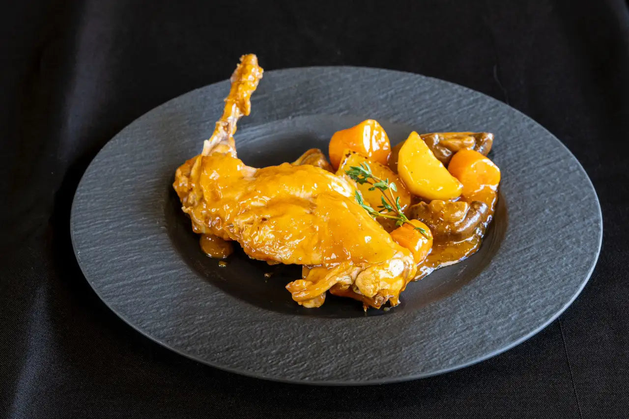 Lapin au Vin - Kaninchen in Weinsauce