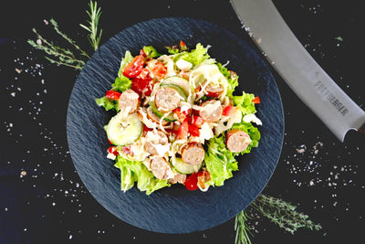 salad with doner sausage