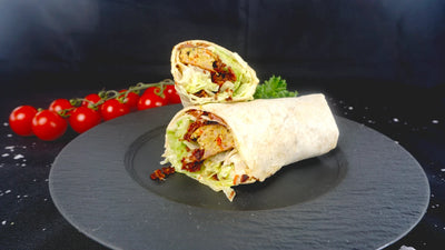 wraps with bratwurst