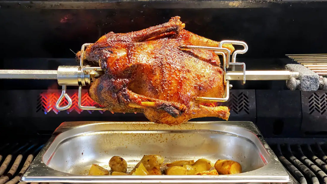 Gegrillte Ente vom Drehspieß | Ente von der Rotisserie