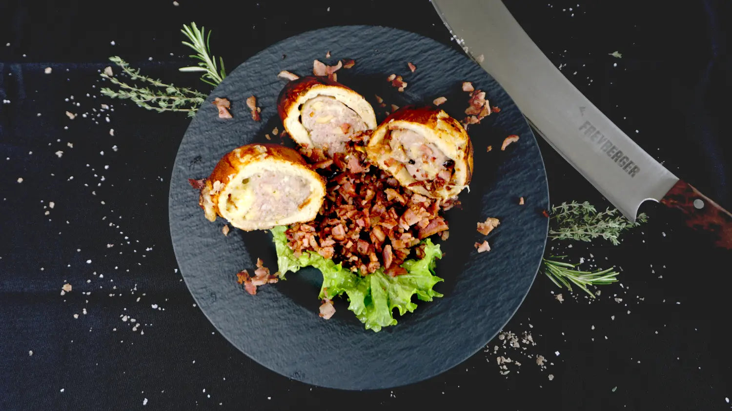 Käsespätzlebratwurst im Schlafrock