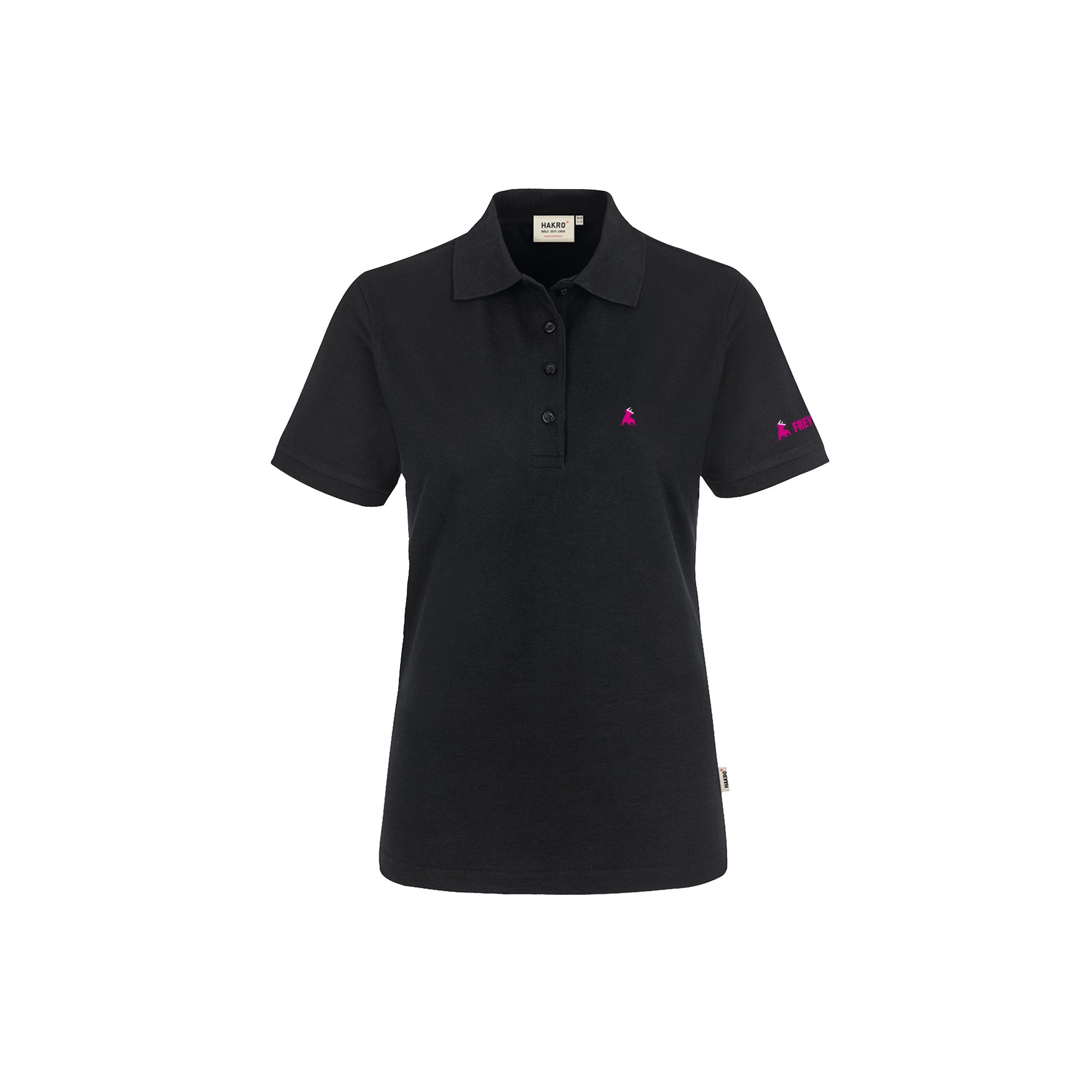 polo shirt damen Damen Polo kurz schwarz Vorne - natürlich von Freyberger