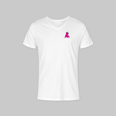 T-Shirt Men V-Neck white
