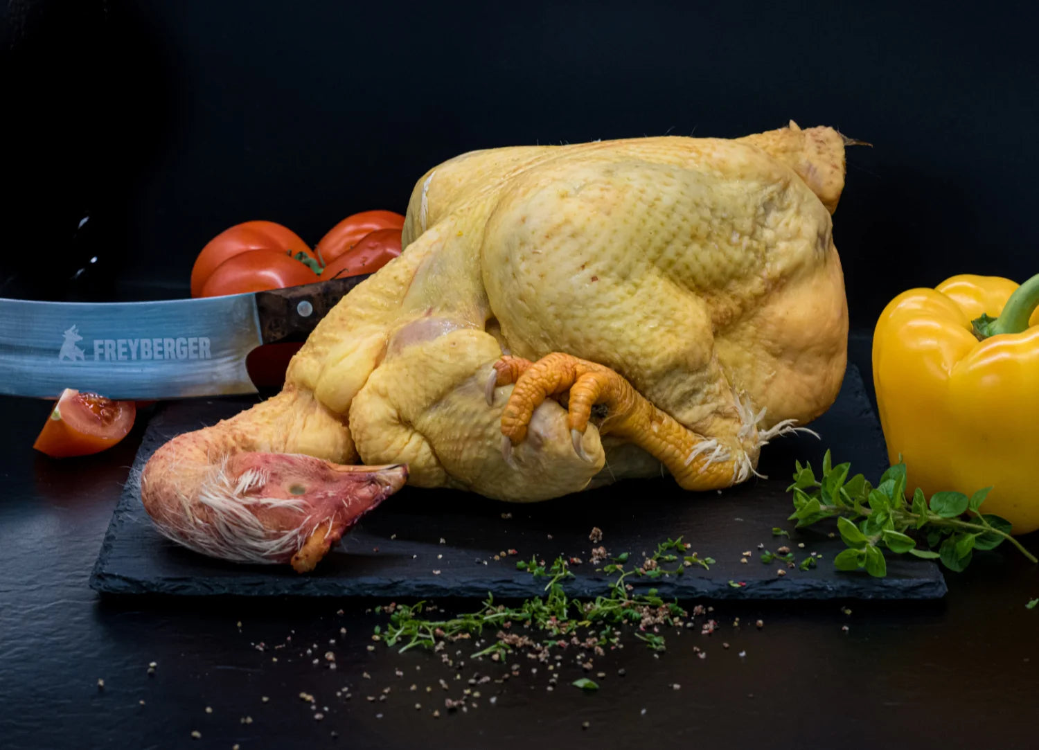 freiland haehnchen label rouge kaufen Maishaehnchen effillee - natürlich von Freyberger