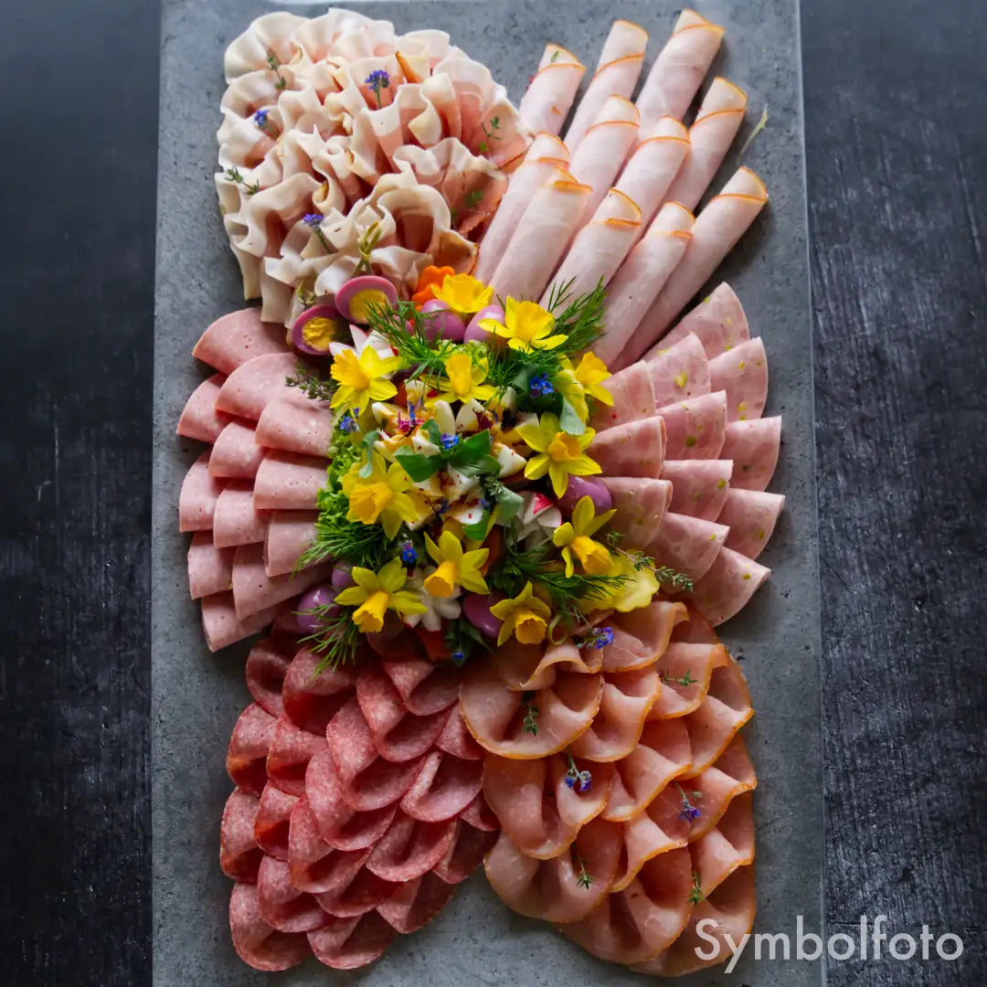 osterplatte schinken wurstplatte spezial Osterplatte 1 - natürlich von Freyberger