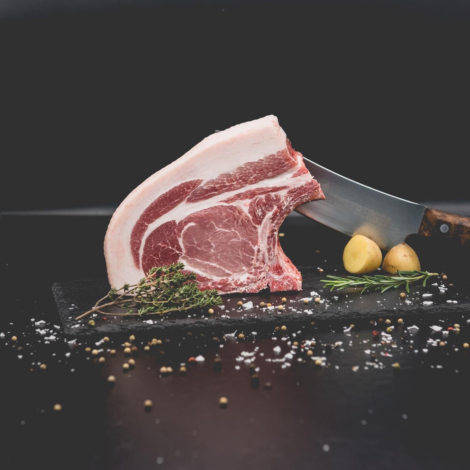 Fränkisches Aktivstallschwein Diät-Kotelett Dryaged (TK)