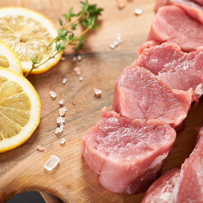 Schweinefleisch geschnitten Filet